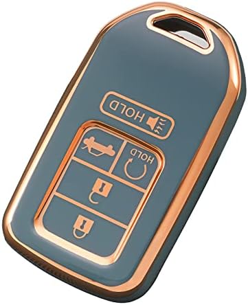 for 2016-2022 Honda Key Fob Cover, Premium Soft TPU Full Protection Key Fob Case by Cacacar