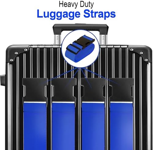 Chelmon Luggage Straps for Suitcases TSA Approved Travel Essentials 4 Pack - Image 3