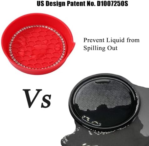 Amooca 2-Pack Car Cup Holder Coaster Bling Crystal Rhinestone Car Interior - Image 5