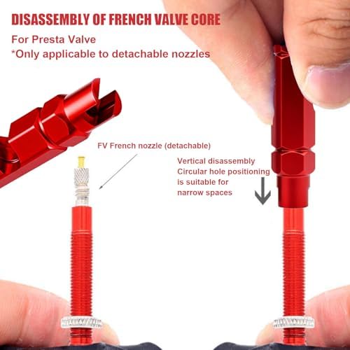 NEWHOOK 2 Pack Presta Valve Core Removal Tool Multi-Functional Bicycle Tire - Image 2