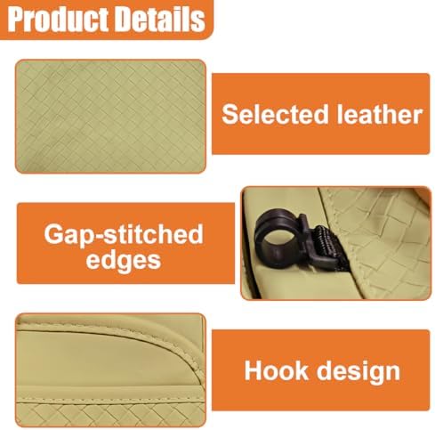 Car Backseat Organizer, Leather Auto Seat Back Kick Mats Protector, Travel - Image 3