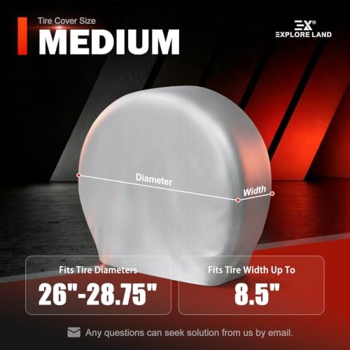 Explore Land Tire Covers 4 Pack Fit Tire Diameters 26-28.75 inch - Image 2