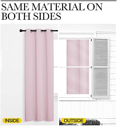 NICETOWN Lavender Pink Blackout Curtains - Image 4
