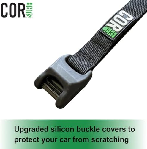 COR Surf Aero Roof Rack Pads, No-Scratch Tie Down Straps, 28in Wide 15ft - Image 5