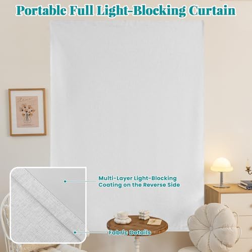 100% Blackout Adhesive Blackout Curtains- Self Stick Shades Window Blinds - Image 6