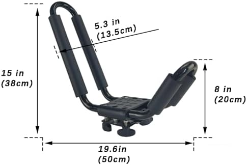 2 Pairs Kayak Roof Rack for Car Top Roof Mount Carrier - Image 3