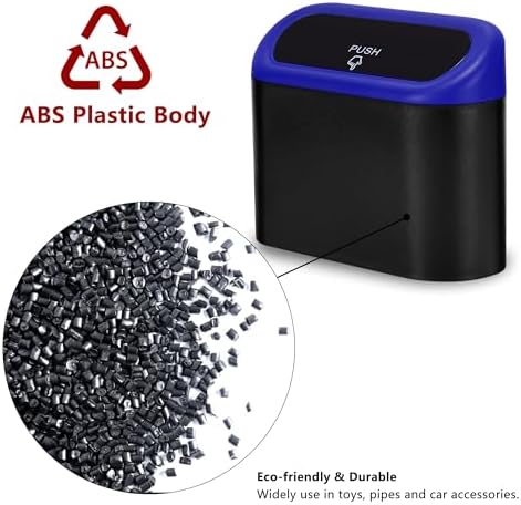 Ginsco Mini Car Trash Can with Lid, Small Car Garbage Can, Cute Leakproof ABS - Image 3