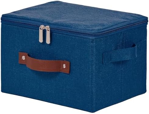 Storage Bins with Zipper Lids Decorative Lidded Baskets Boxes by VinneGenzz