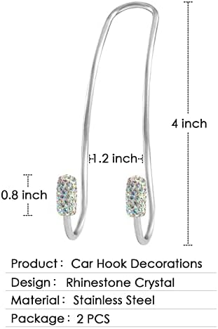 2026 Upgraded Bling Auto Hooks, Car Hangers Organizer Seat Headrest Hooks，Bag - Image 6