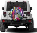 Zebra Rainbow Spare Tire Cover by Foruidea