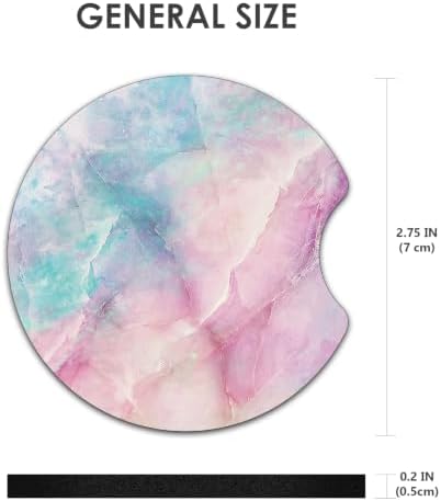 2 Pack Car Coasters，2.75-inch Neoprene Non-Slip Cup Holder Coasters - Image 3