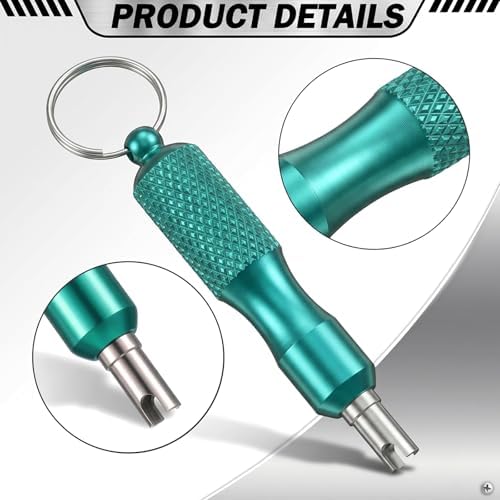 2 PCS Valve Core Removal Tool Keychain Stainless Steel Tire Valve Stem Tool - Image 3