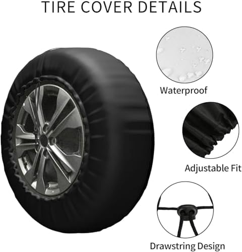 RV Spare Tire Cover for Trailers Happy Camper Bear Waterproof RV Tire Cover - Image 6