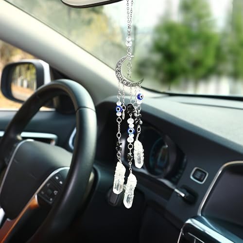 Car Rear View Mirror Accessories Car Hanging Ornament, Evil Eye Rearview Decor by Pyotivol