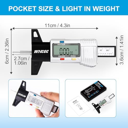 3 Modes Digital Tire Tread Depth Gauge, Tire Depth Gauge - Image 5