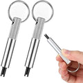 2 PCS Valve Stem Installation Tool Keychain Stainless Steel Tire Valves Core by Unknown