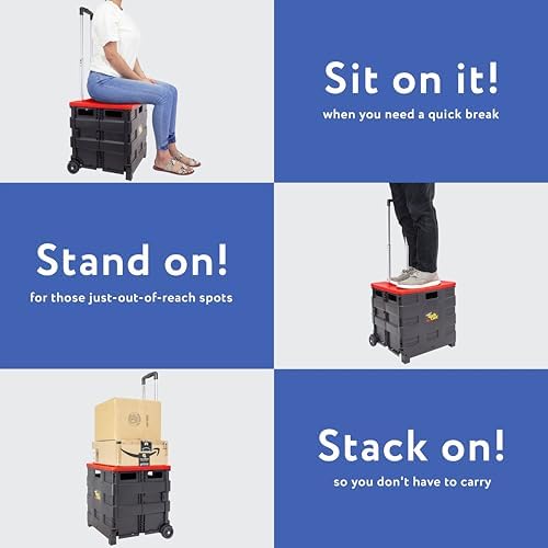 dbest Products Quik Cart Standard Collapsible Rolling Crate - Image 3