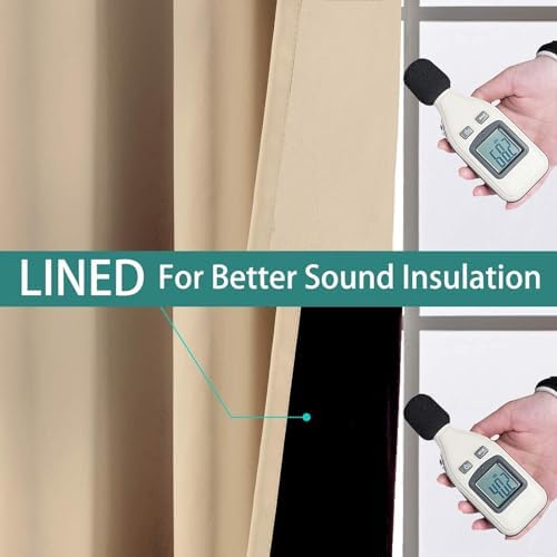 Yakamok Black 100% Blackout Curtains 63 Inches Long - Image 4