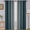 SimpleHome Ombre Stone Blue to Grey White Curtains by SimpleHome