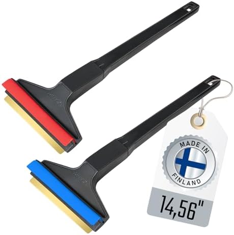 Car Ice Scraper Brass Blade 14, 5 inch 2 Pack Ice Scraper Long Handle Ice by L+%26+P+Car+Design