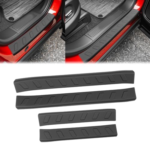 Door Sill Guards Kit Fit for 2022-2026 Rivian R1T Accessories Entry Guard by Utiiy