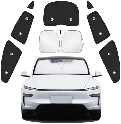 8pcs Car Window Shades for Tesla ModelY 2025 2026 Upgrade by Lonyaqui