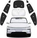 8pcs Car Window Shades for Tesla ModelY 2025 2026 Upgrade by Lonyaqui