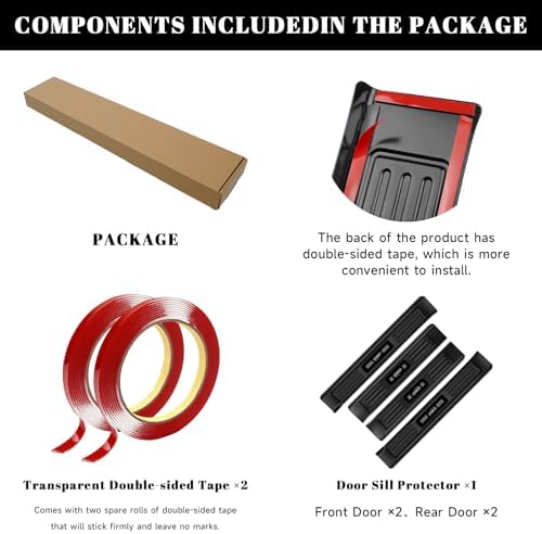 4PCS Car Door Edge Guards Door Sill Protector - Image 6