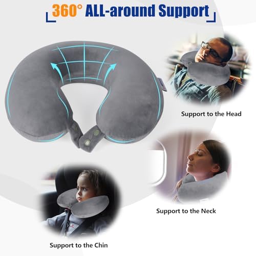 SAIREIDER Airplane Pillow 100% Memory Foam Neck Pillow - Image 3