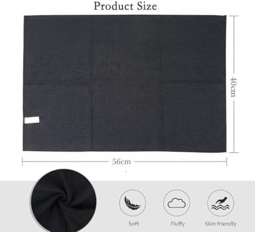VIVOTE Black Tea Towels for Kitchen Microfibre Kitchen Dish Towel 40x56cm - Image 2