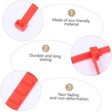15Pcs Tire Anti-skid Tie for Car and Standard Tires Nylon Orange - Image 3