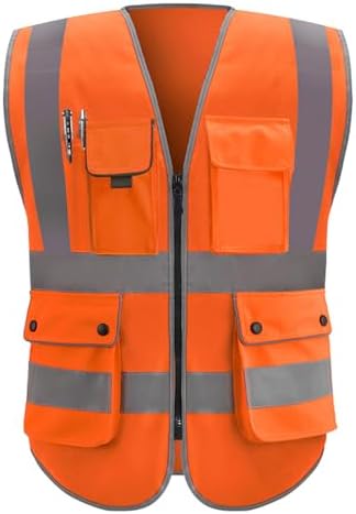 XIAKE Reflective Safety Vest for Men & Women High Visibility Class 2 Vest by XIAKE