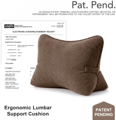 Pat. Pend. Corduroy Lumbar Support Pillow - Image 2