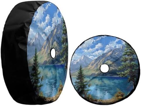 Mountains Lake Tree Nature Landscape Spare Tire Cover - Image 3