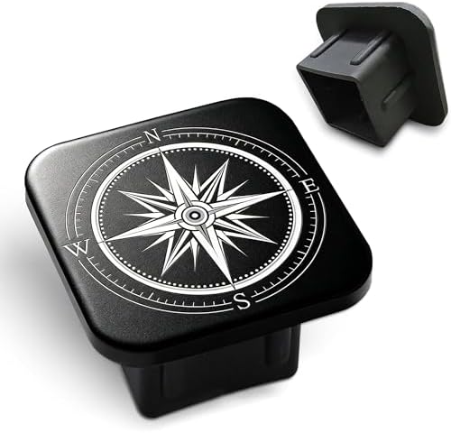 Compass Hitch Receiver Cover 2" Wind Rose Navigation Trailer Hitch Cover Tube by Unknown