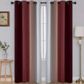 SimpleHome Ombre Curtains Red to Grey White by SimpleHome