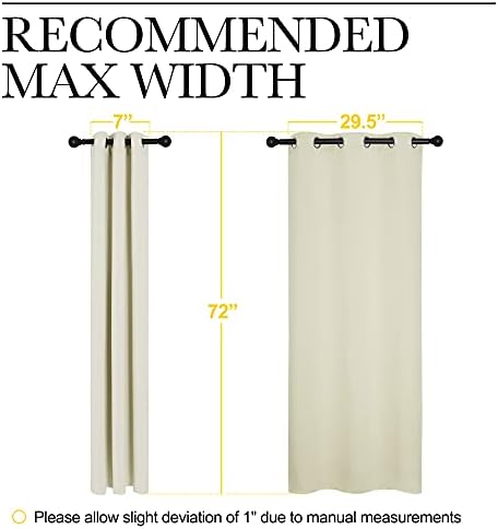 NICETOWN Beige Blackout Curtains - Image 6