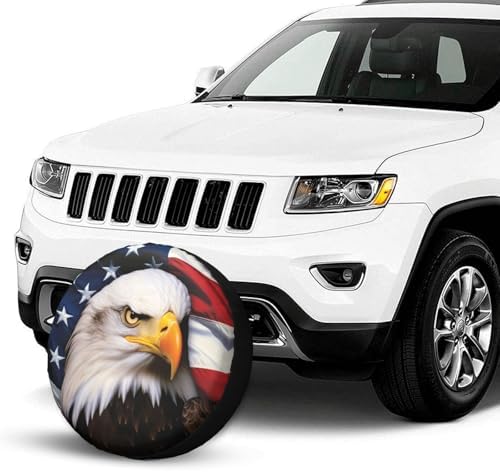 American Flag Eagle Spare Tire Cover Wheel Protectors - Image 7