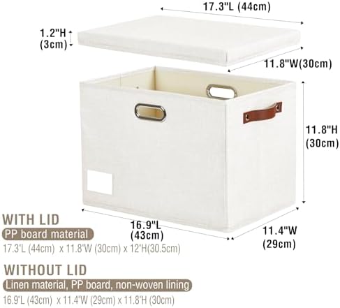 17" Large Fabric Storage Box - Image 3