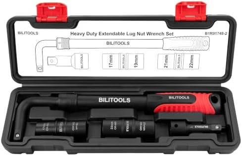 BILITOOLS Telescoping Lug Wrench, Extendable Wheel Wrench by BILITOOLS