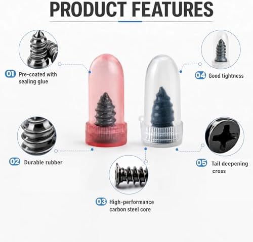 150 PCS Tire Repair Rubber Nail, 2 Size Vacuum Tire Plugs Kit - Image 3