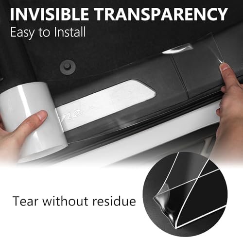 DGSL Car Door Edge Guards Door Sill Protector, 4In x 19.7Ft 5D Carbon Fiber Car - Image 4