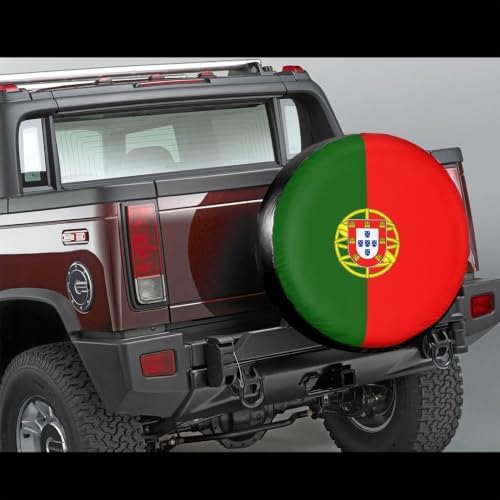 Portuguese Flag Spare Tire Cover, Universal Waterproof & Dustproof Wheel - Image 4