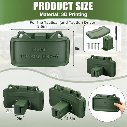 Timtin Funny Tow Hitch Cover for Tactical 2 Inch Receivers 3D Print Funny Front - Image 2
