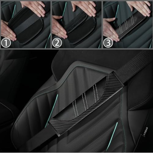 NBTEPEM 10 Pcs Car Floor Mats Full Set & Sport Leather Steering Wheel Cover - Image 7