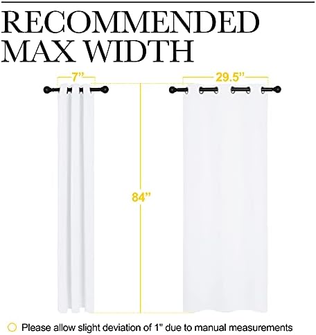 NICETOWN 50% Light Blocking Curtain Panels, 2 Panels, 34 by 84-inch - Image 2