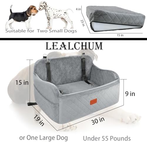 Lealchum Dog Car Seat for Medium Sized Dog, Car Dog Bed - Image 2
