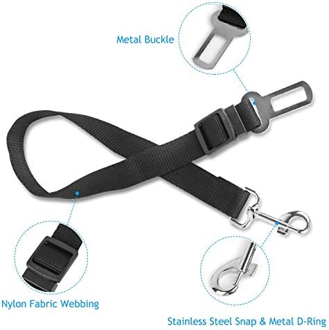 iMounTEK 2 Pack Adjustable Tangle Free Pet Safety Vehicle Seat Belt Lead Harness - Image 4