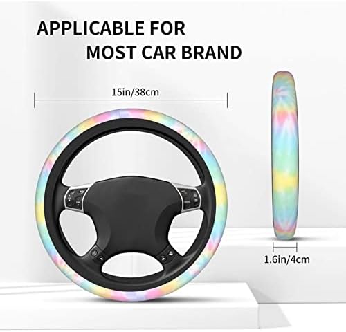 Rainbow Tie Dye Steering Wheel Cover - Image 4