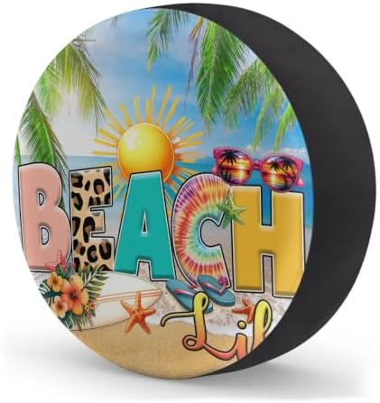 Summer Beach Blue Spare Tire Cover Dust-Proof Wheel Protector - Image 2